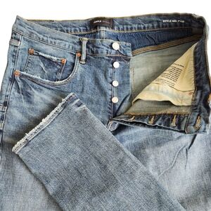 Purple Brand Button Fly Jeans P005 Men's 36x34 (38x34) Blue Straight Leg Street